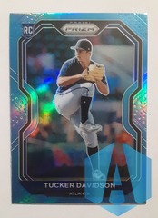 2021 Panini Prizm Carolina Blue Prizm Tucker Davidson #52 Atlanta Braves